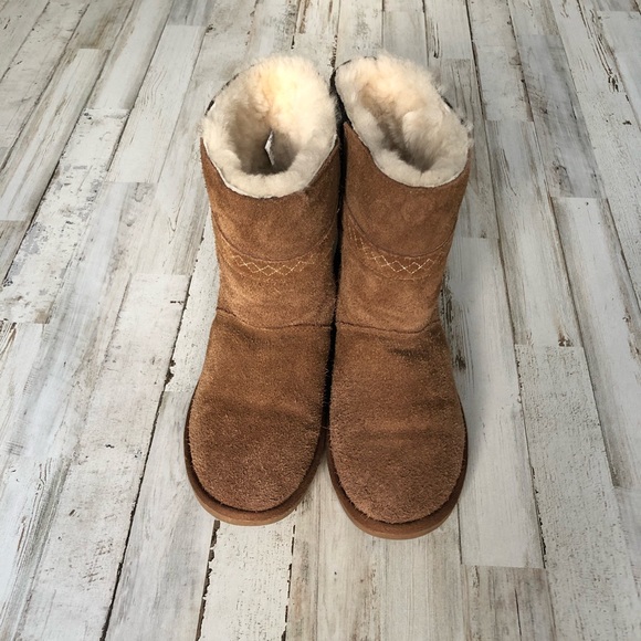 Minnetonka Fairmont Boots - Sheepskin Lined Size 6 - Picture 6 of 7